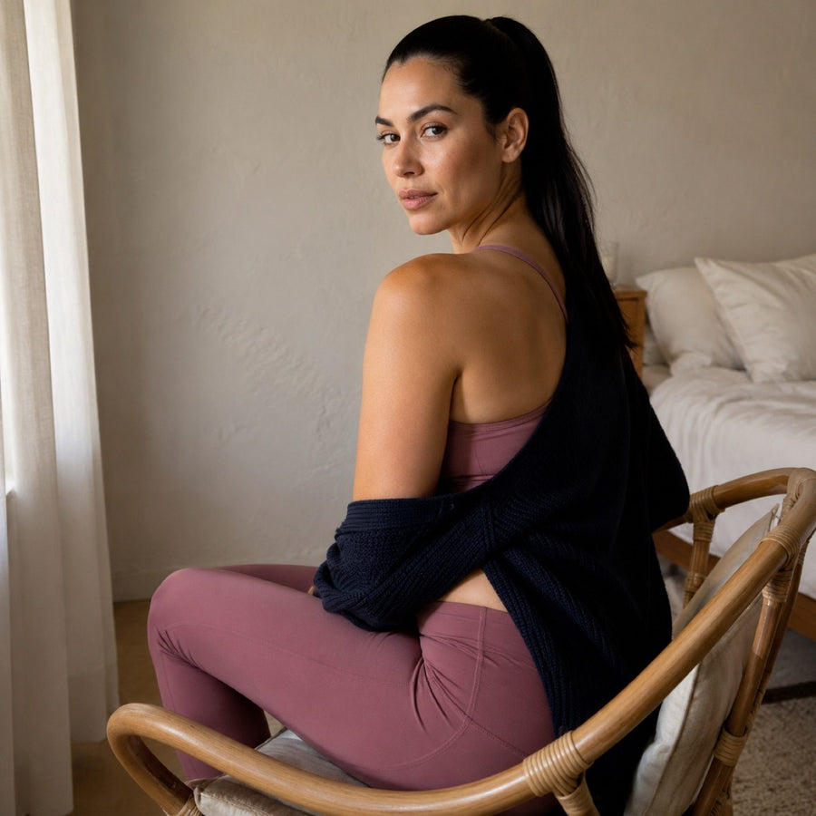 Puttenham high-waist legging, Cycle Shorts and Leggings — on the model.