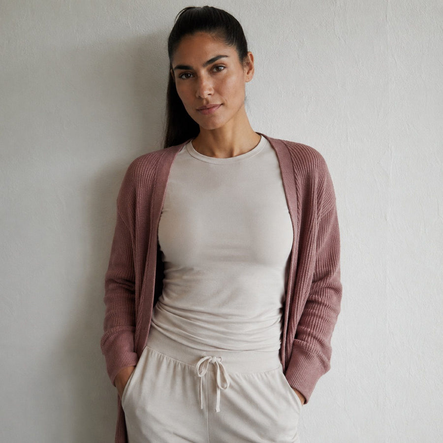 Churt crew-neck long-sleeve base layer, Long-Sleeve Base Layers — on the model.