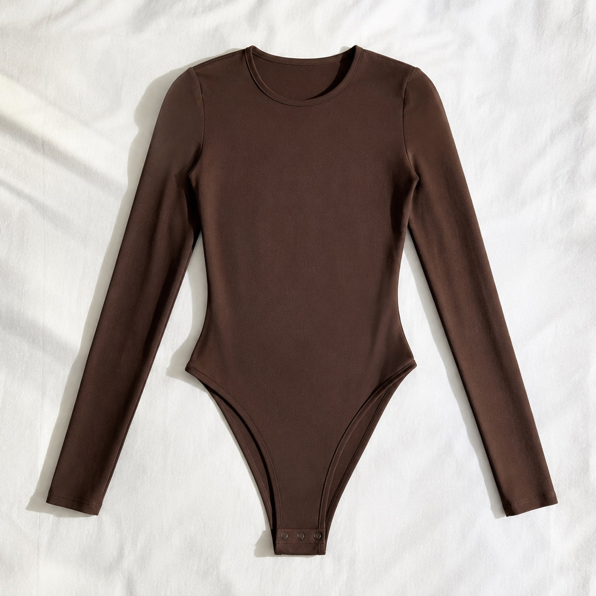 Farnham long-sleeve base layer bodysuit, Long-Sleeve Base Layers — front view, photographed flat.