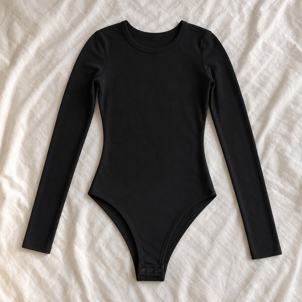 Hale long-sleeve base layer bodysuit, Long-Sleeve Base Layers — front view, photographed flat.