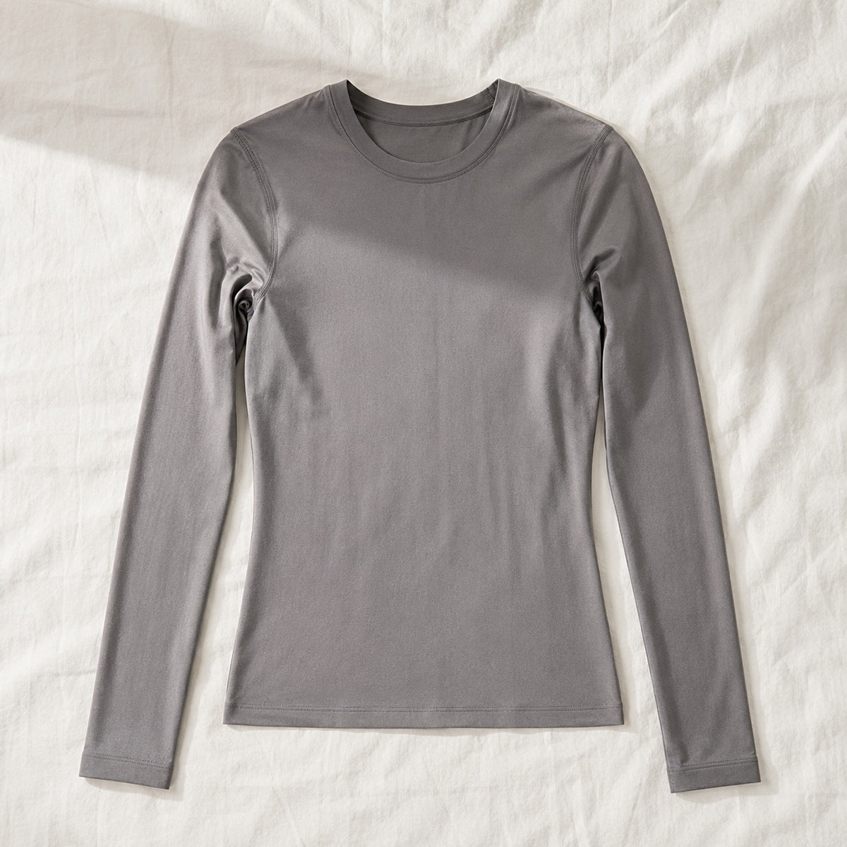 Ewshot crew-neck long-sleeve base layer, Long-Sleeve Base Layers — front view, photographed flat.
