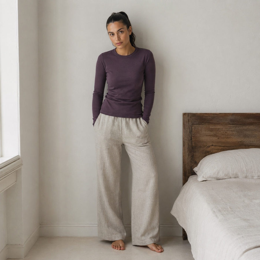 Ewshot crew-neck long-sleeve base layer, Long-Sleeve Base Layers — on the model.