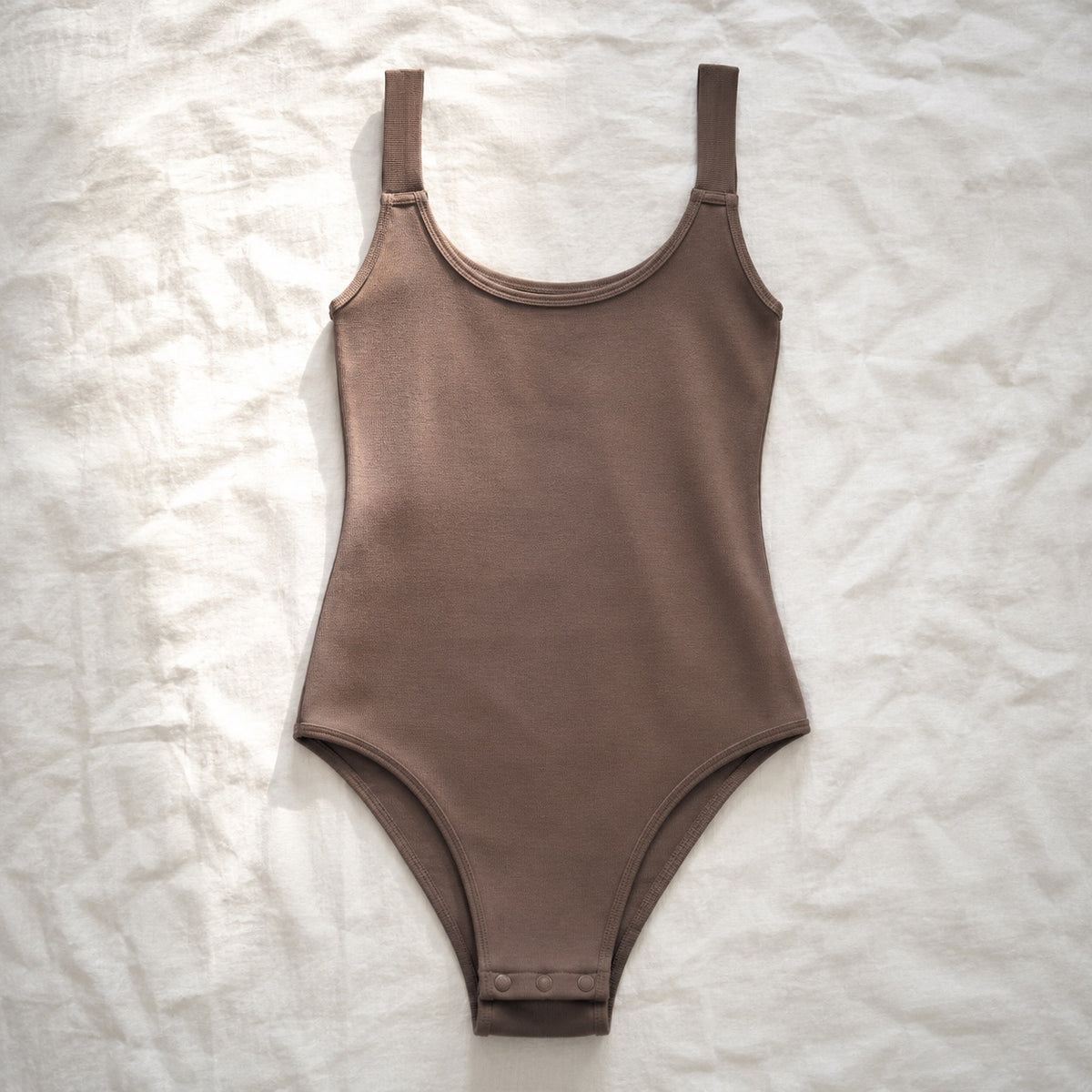 Tilford seamless sleeveless bodysuit, Seamless Layers — front view, photographed flat.