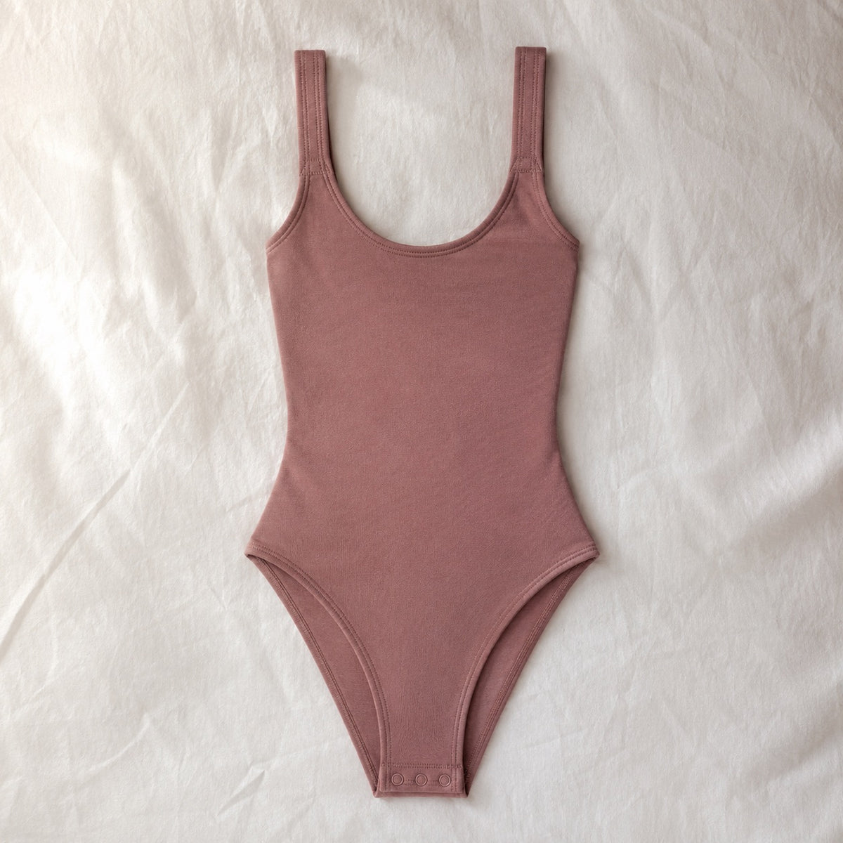 Farnham seamless sleeveless bodysuit, Seamless Layers — front view, photographed flat.