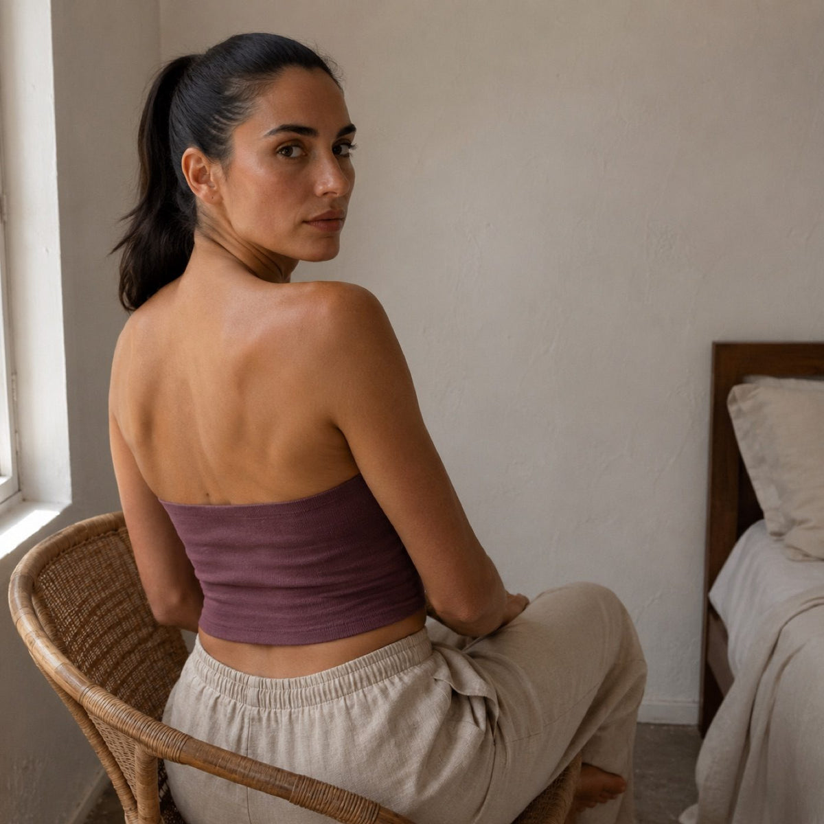 Wrecclesham seamless under-layer skirt, Seamless Layers — on the model.