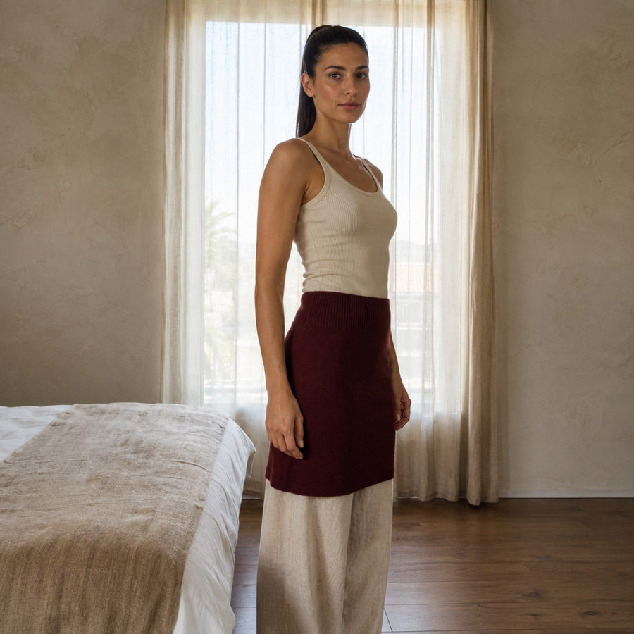 Churt seamless knee-length skirt, Seamless Layers — on the model.