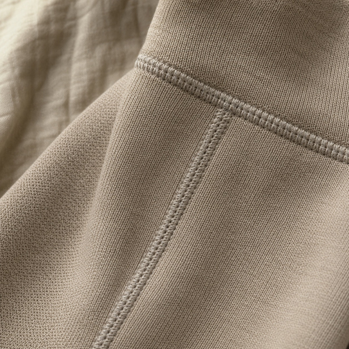 Badshot seamless under-layer skirt, Seamless Layers — close-up of the cloth and stitching.