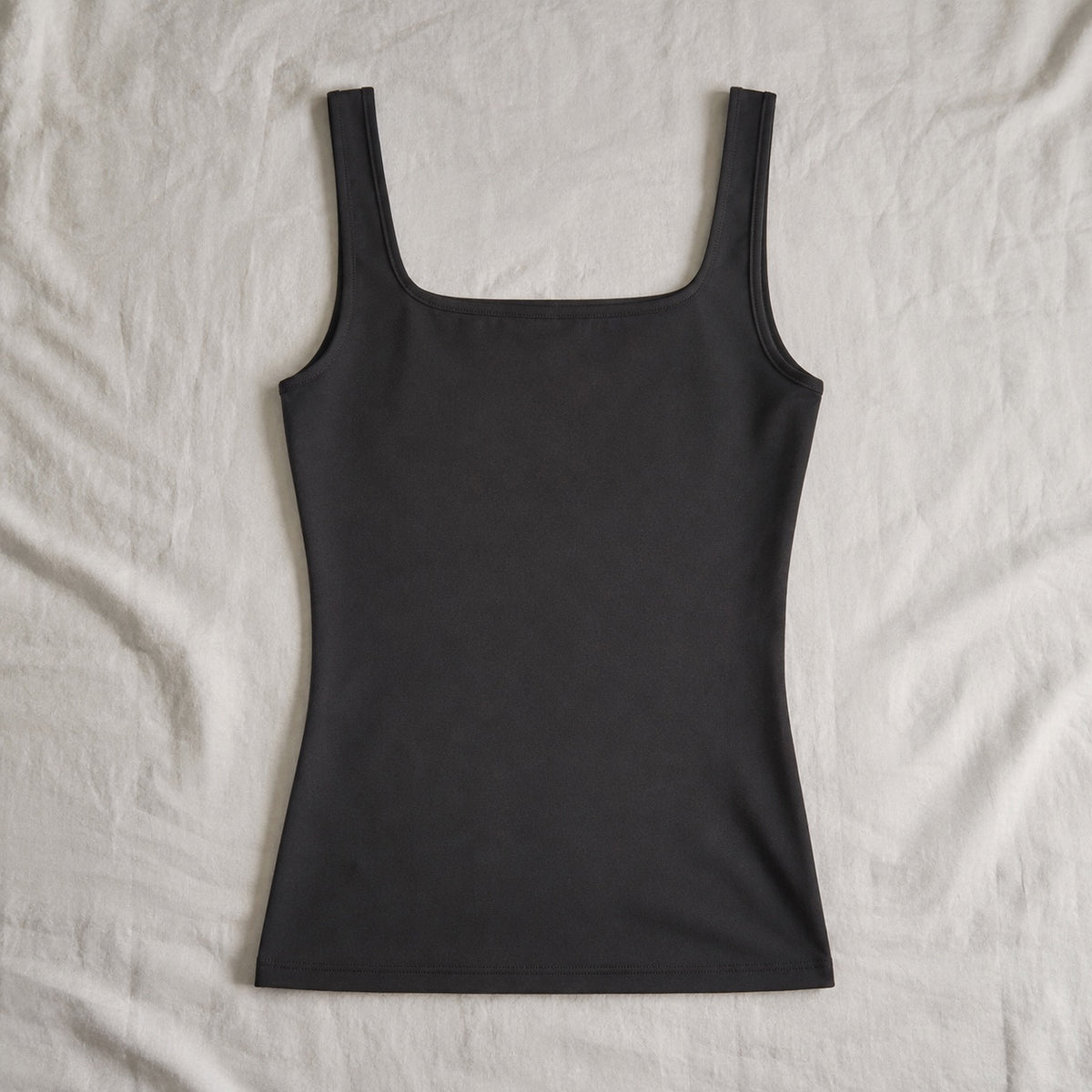 Ewshot longline sculpt tank, Sculpt Tanks — front view, photographed flat.