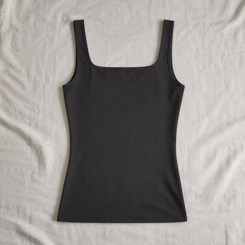 Ewshot longline sculpt tank, Sculpt Tanks — front view, photographed flat.