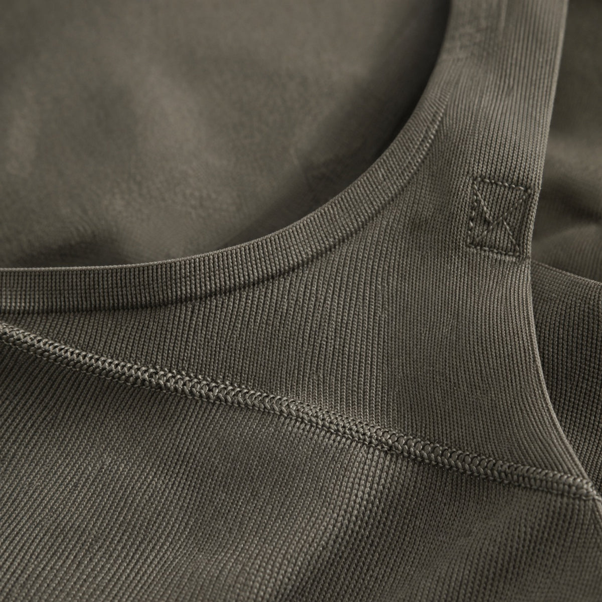 Waverley longline sculpt tank, Sculpt Tanks — close-up of the cloth and stitching.