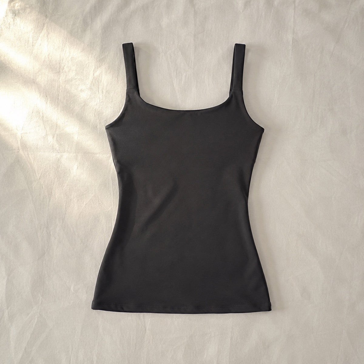 Frensham longline sculpt tank, Sculpt Tanks — front view, photographed flat.