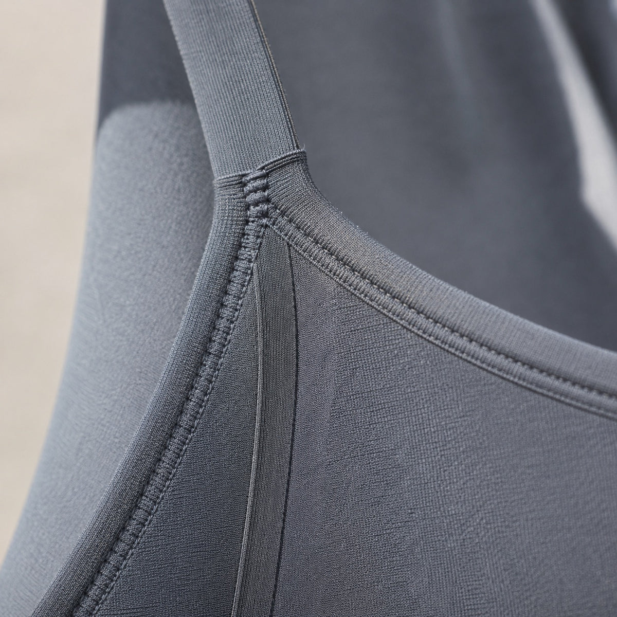 Seale longline sculpt tank, Sculpt Tanks — close-up of the cloth and stitching.