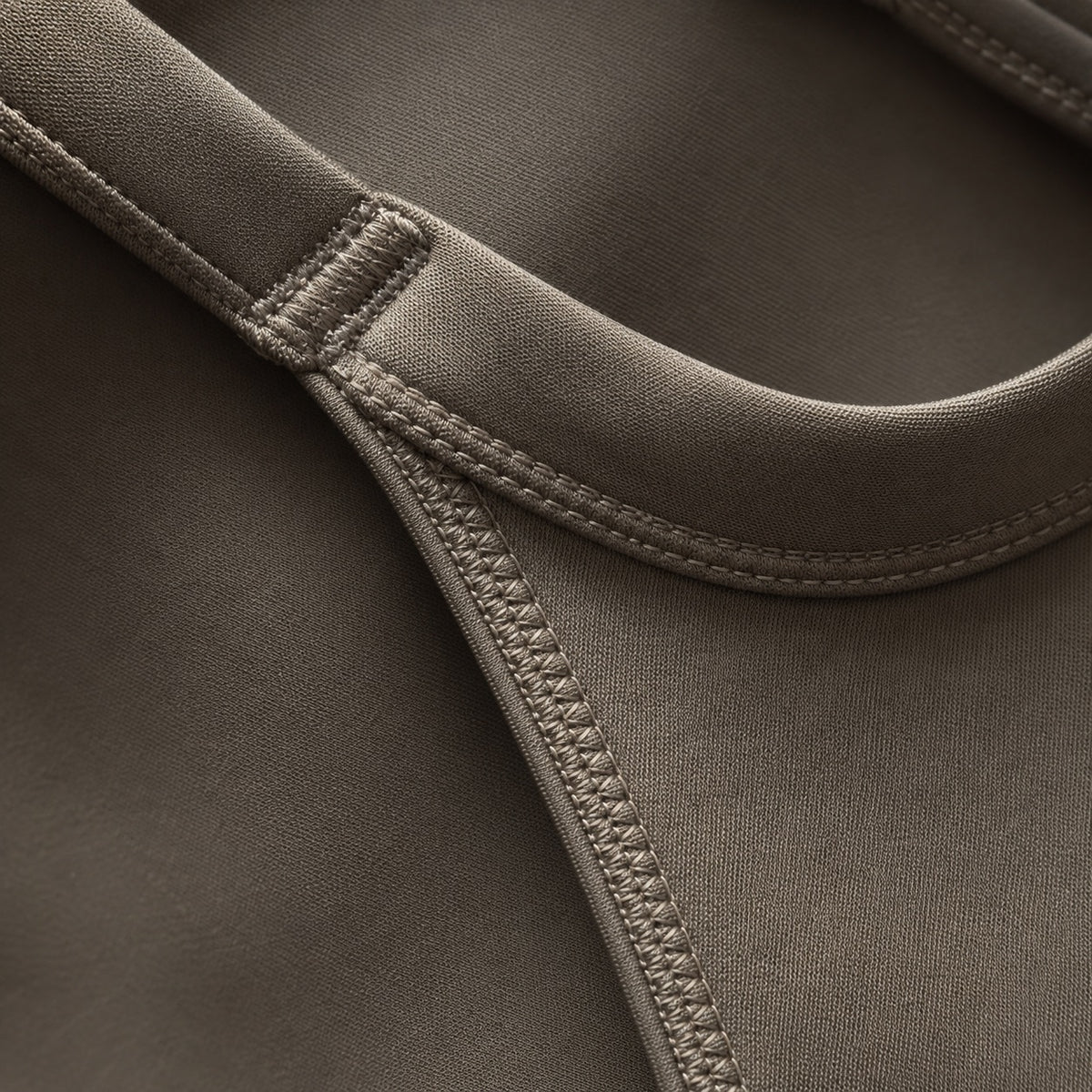 Hale square-neck sculpt tank, Sculpt Tanks — close-up of the cloth and stitching.