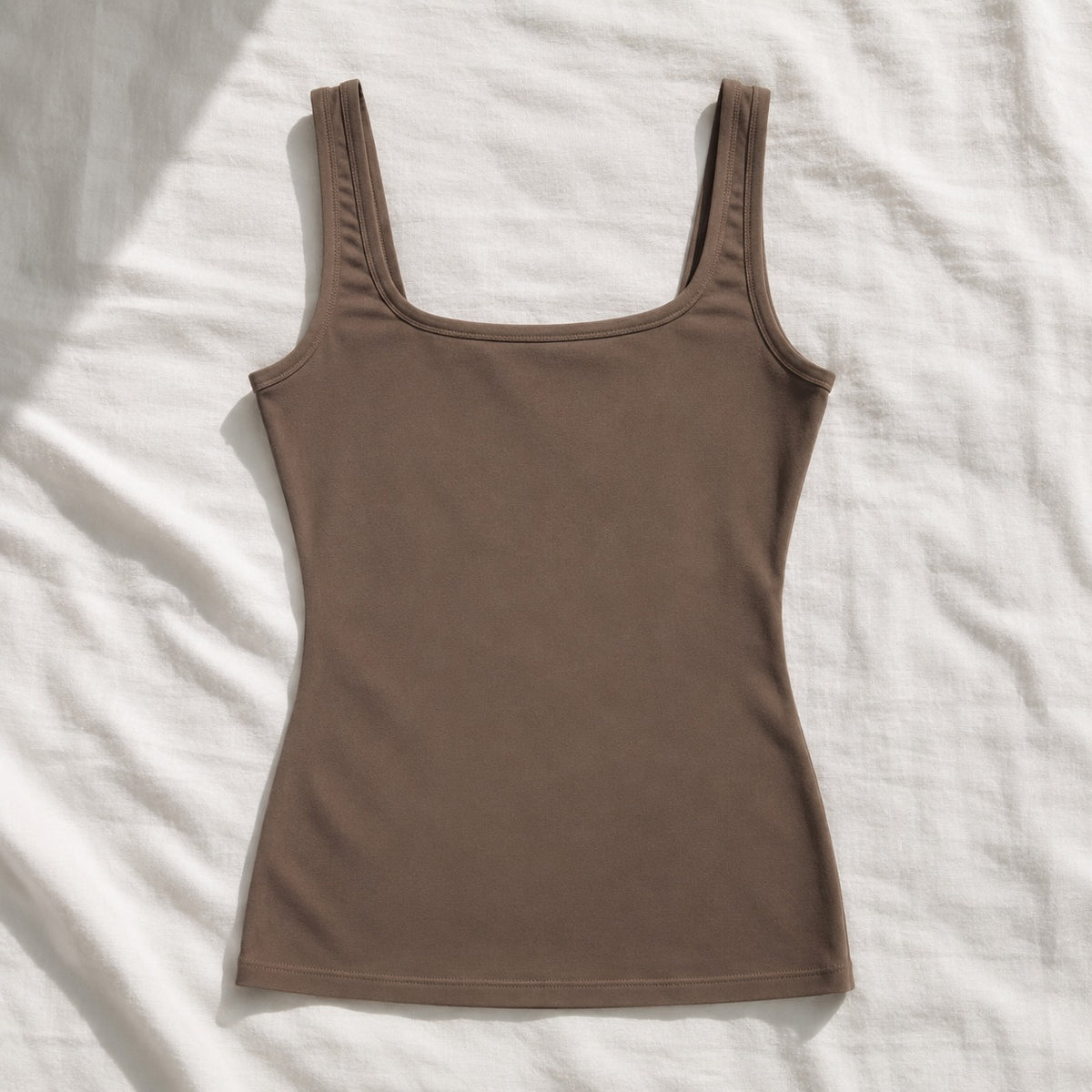 Hale square-neck sculpt tank, Sculpt Tanks — front view, photographed flat.