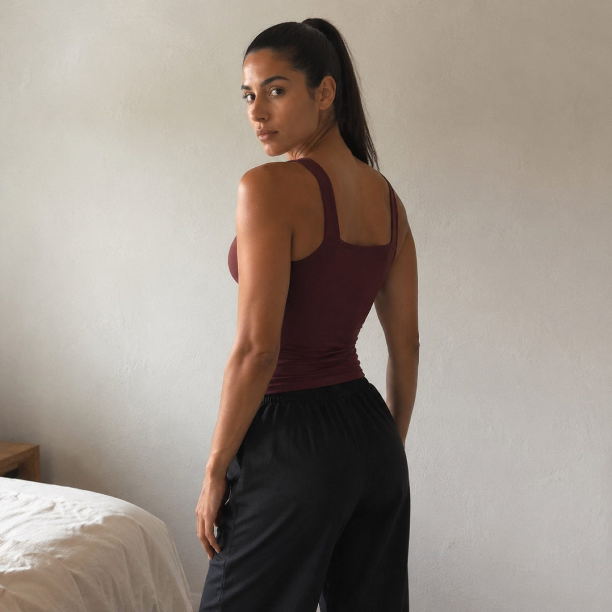 Waverley square-neck sculpt tank, Sculpt Tanks — on the model.
