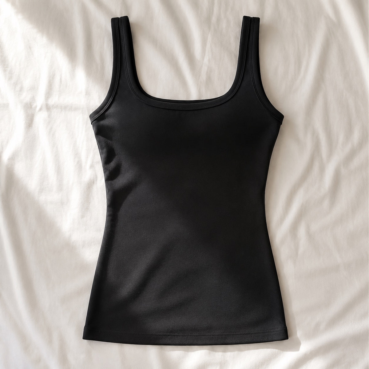 Churt square-neck sculpt tank, Sculpt Tanks — front view, photographed flat.